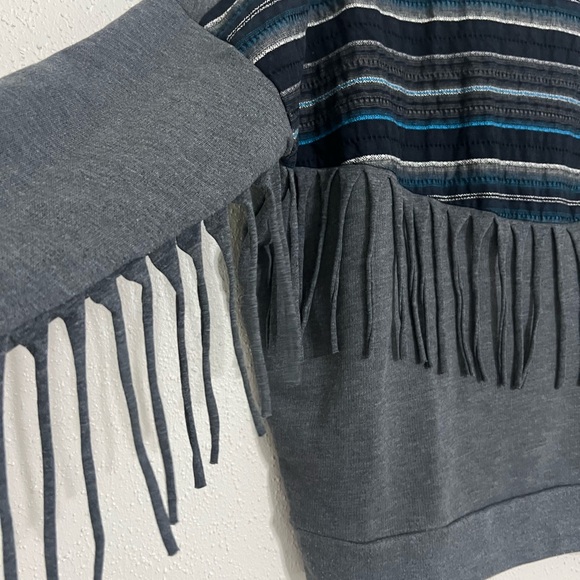 Zara Trafaulic striped sweatshirt with fringe details - Picture 4 of 7